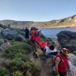 Επιτυχημένος απεγκλωβισμός τουρίστα από δύσβατη περιοχή της Καλύμνου