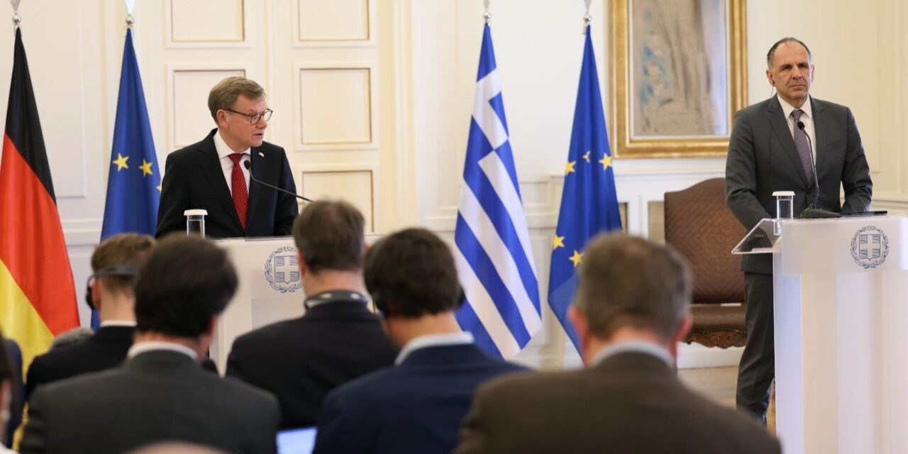 Εξοπλισμοί και η μη χρήση τους σε βάρος συμμάχων χωρών, αναγκαίος όρος το μήνυμα Γεραπετρίτη στη συνάντηση με τον Γερμανό ΥΠΕΞ