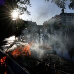 Άγριες συγκρούσεις μεταξύ διαδηλωτών κατά της G7 και αστυνομίας