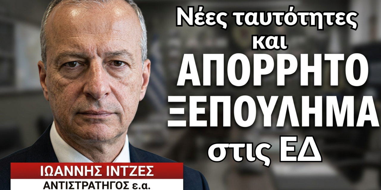 Εκβιασμός για τις νέες ταυτότητες και «απόρρητο ξεπούλημα» στις Ένοπλες Δυνάμεις! Ι.Ιντζές