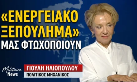 Ξεπούλημα και ενεργειακός αφοπλισμός της χώρας, φτωχοποίηση των πολιτών- Γιούλη Ηλιοπούλου