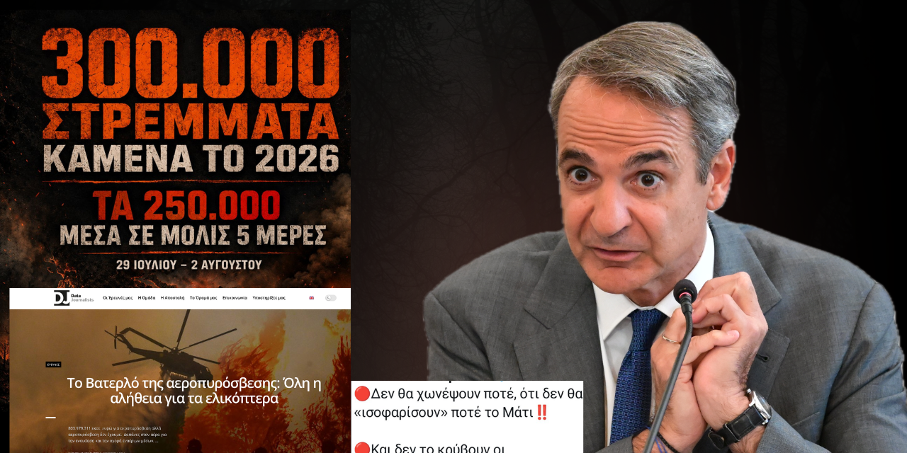 Κυνισμός, σόου και εκατοντάδες εκατομμύρια για «παρκαρισμένα» ελικόπτερα η «πολιτική» Μητσοτάκη στις φωτιές